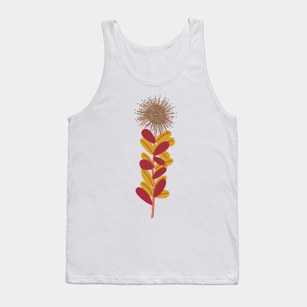 Bold modernistic spikey floral Tank Top by FrancesPoff